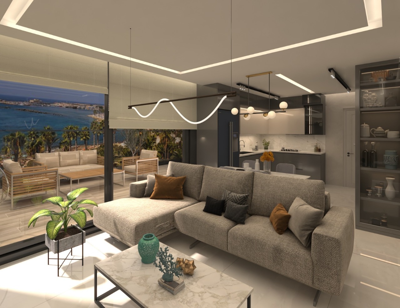 Cyprus apartment space and balcony